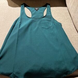 Dark green racer back top